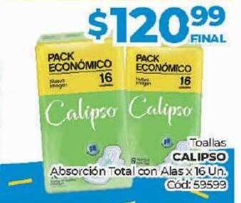 Diarco Toallas calipso absorción total con alas oferta