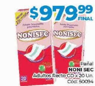 Diarco Pañal noni sec adultos recto gd oferta