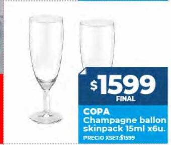 Supermayorista Vital Copa champagne ballon skinpack oferta