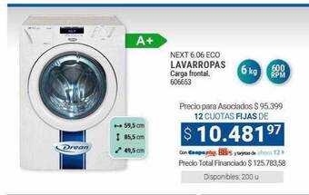 Cooperativa Obrera Next 6.06 eco lavarropas drean oferta