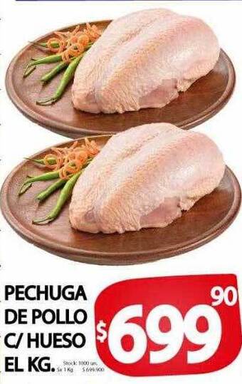 Supermercados Mariano Max Pechuga de pollo c- hueso el kg oferta