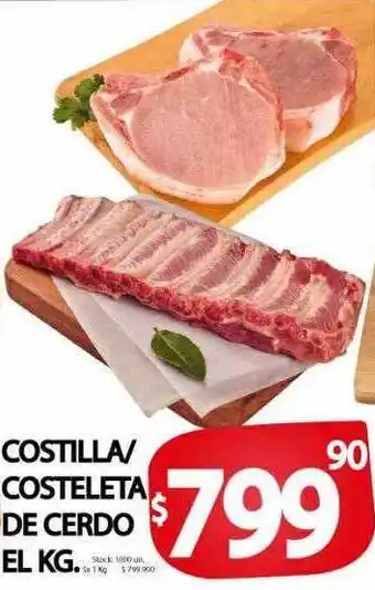 Supermercados Mariano Max Cistulla-costeleta de cerdo el kg oferta