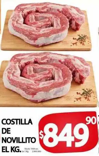 Supermercados Mariano Max Costilla de novillito el kg oferta