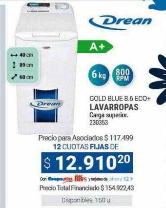 Cooperativa Obrera Lavarropas drean oferta