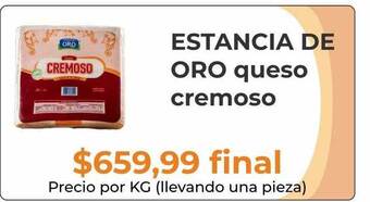 Pasos Supermercado Estancia de oro queso cremoso oferta