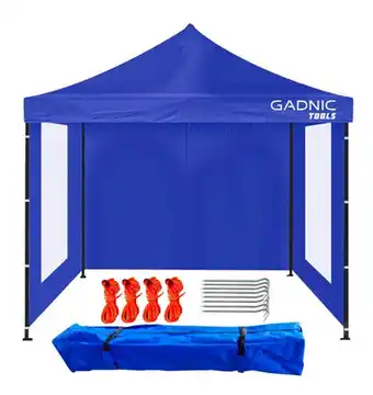 Frávega Gazebo gadnic 3x3-m plegable 3x3 reforzado paredes con ventana ideal playa o eventos oferta