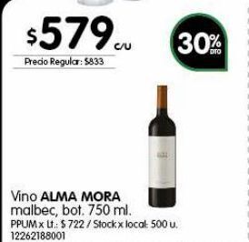 Jumbo Vino alma mora malbec 750cc oferta
