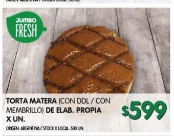 Jumbo Torta matera oferta