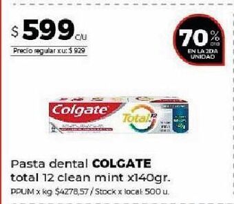 Disco Crema dental colgate 140g oferta