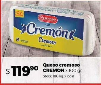 Disco Queso cremoso cremon 100g oferta