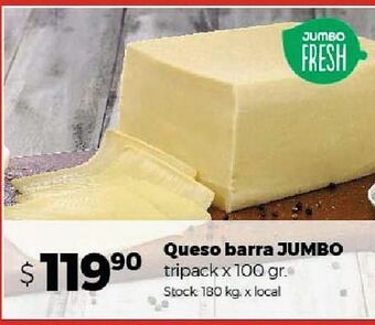 Disco Queso barra jumbo tripack 100g oferta