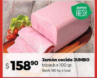 Disco Jamón cocido jumbo tripack 100g oferta