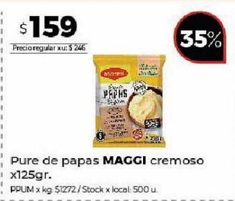 Disco Puré de papas maggi 125g oferta