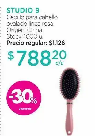 Farmacity Cepillo para cabello ovalado linea rosa. oferta