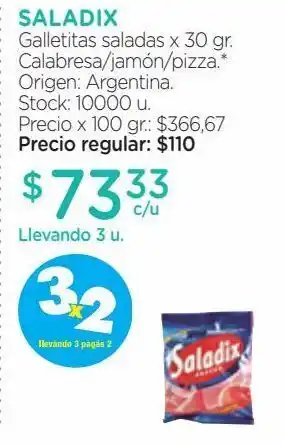 Farmacity Galletitas saladas x 30 gr. oferta