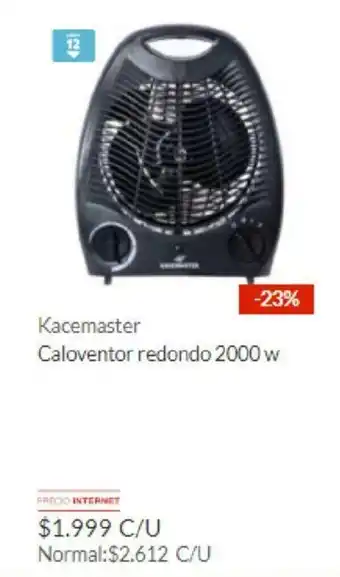 Kacemaster Caloventor 2000w