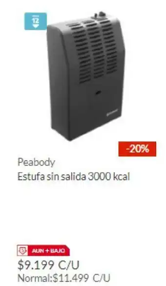 Peabody Estufa sin salida 3000 kcal