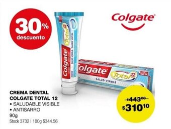 Atomo Conviene Crema Dental Colgate Total 12 oferta