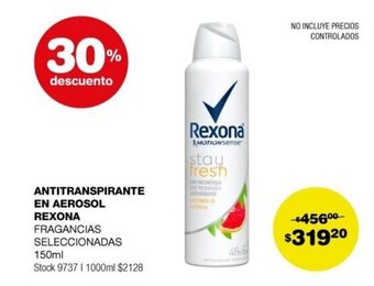 Atomo Conviene Antitranspirante en Aerosol Rexona oferta