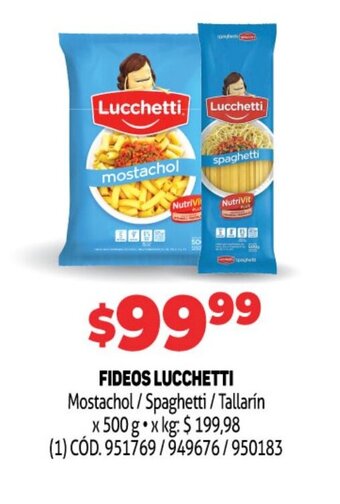 Makro Fideos Lucchetti oferta