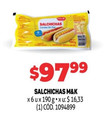 Makro Salchichas M&K oferta