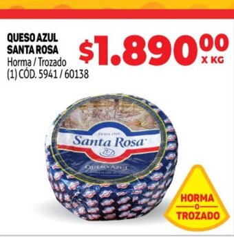 Makro Queso Azul Santa Rosa oferta