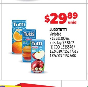 Makro Jugo Tutti oferta