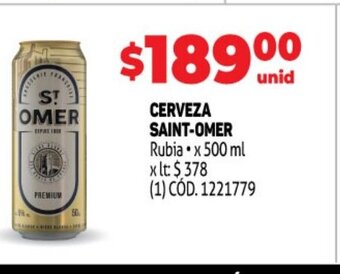 Makro Cerveza Saint-Omer oferta