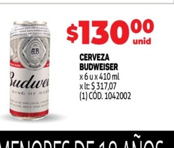 Makro Cerveza Budweiser oferta