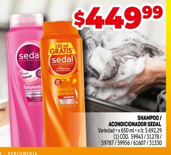 Makro Shampoo Acondicionador Sedal oferta