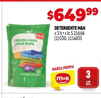 Makro Detergente M&K oferta