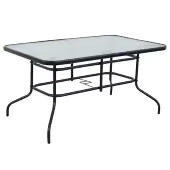 Sodimac Mesa rectangular 140 x 90 cm con vidrio negro - just home collection oferta