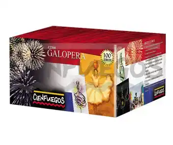 Cienfuegos Galopera torta de 100 tiros de colores y efectos surtidos oferta