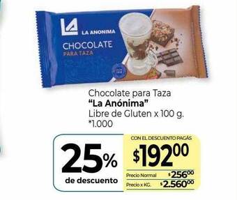 La Anonima Chocolate para taza oferta