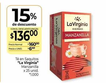 La Anonima Té en saquitos oferta