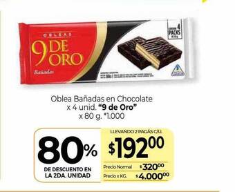 La Anonima Oblea bañadas en chocolate oferta