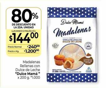La Anonima Madalenas rellenas con dulce de leche oferta