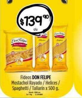 Supermercados Becerra Fideos don felipe oferta