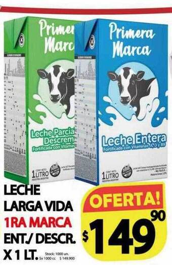 Supermercados Becerra Leche larga vida 1ra marca ent descr oferta