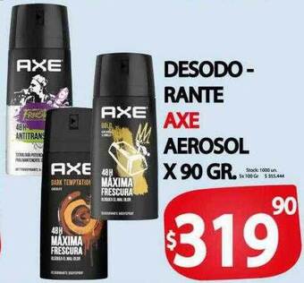 Desodorante axe aerosol