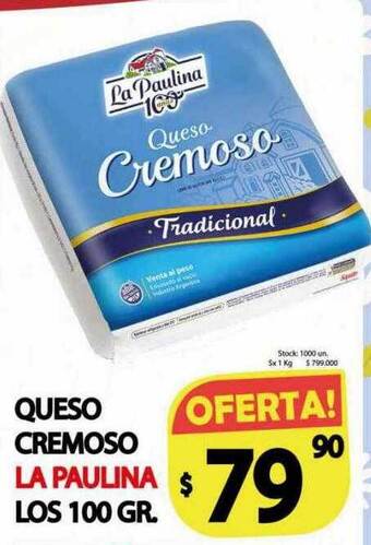 Supermercados Caracol Queso cremoso la paulina oferta