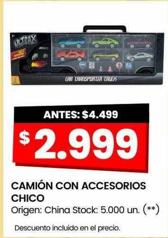 Changomas Camión con accesorios chico oferta