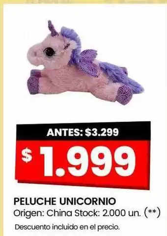 Changomas Peluche unicornio oferta