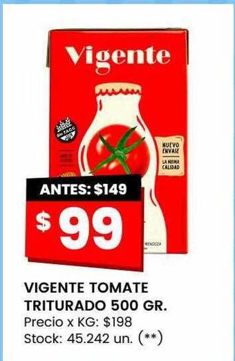 Changomas Vigente tomate triturado 500 gr oferta