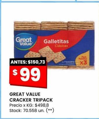 Changomas Great value cracker tripack oferta