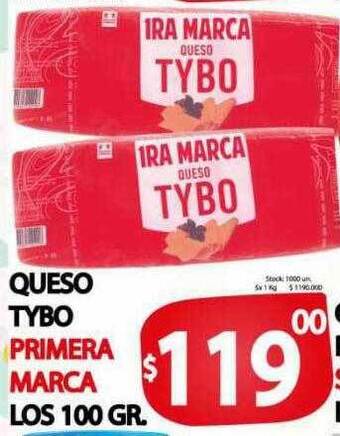 Supermercados Becerra Queso tybo primera marca oferta