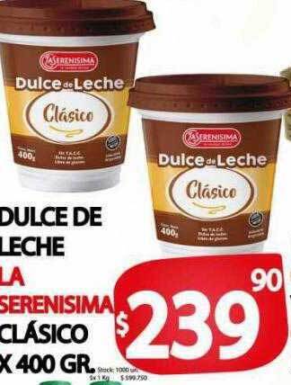 Supermercados Becerra Dulce de leche la serenisima clásico oferta