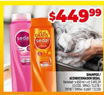 Makro Shampoo acondicionador sedal oferta