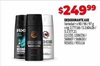 Makro Desodorante axe oferta