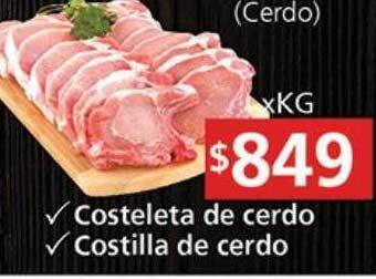 Supermercados Aiello Costeleta de cerdo costilla de cerdo oferta